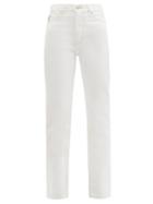 Matchesfashion.com Ganni - High-rise Straight-leg Jeans - Womens - White