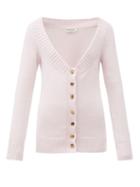 Matchesfashion.com Alexander Mcqueen - Off-the-shoulder Cardigan - Womens - Pink