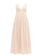Matchesfashion.com Loup Charmant - Adelaide Cotton Midi Dress - Womens - Light Pink