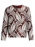 Giambattista Valli Leaf-jacquard Round-neck Top