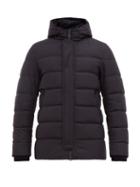 Matchesfashion.com Herno - Clive Felted Wool Blend Hooded Jacket - Mens - Navy