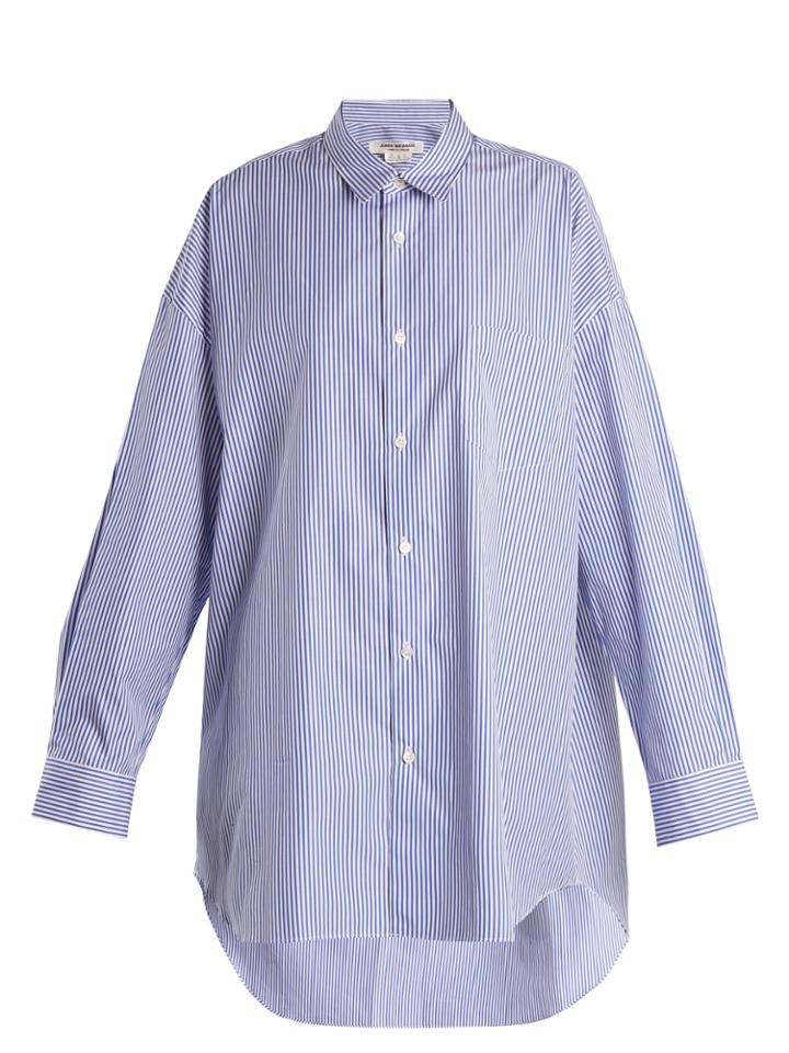 Junya Watanabe Oversized Striped Cotton-poplin Shirt