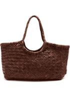 Matchesfashion.com Dragon Diffusion - Nantucket Woven Leather Basket Bag - Womens - Dark Brown