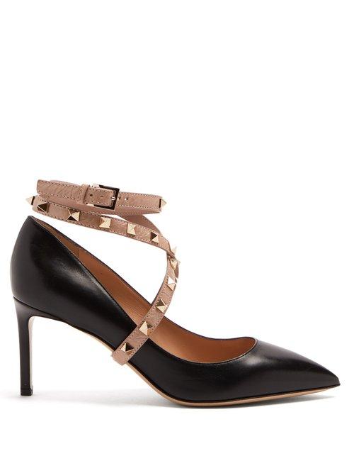 Matchesfashion.com Valentino - Studwrap Leather Pumps - Womens - Black