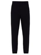 Matchesfashion.com Giorgio Armani - Straight Leg Wool Blend Trousers - Mens - Navy