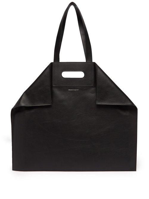Matchesfashion.com Alexander Mcqueen - De Manta Leather Tote Bag - Mens - Black