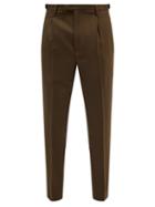 Barena Venezia - Masco Wool-blend Twill Tailored Trousers - Mens - Khaki
