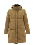 Herno - Globe Gilet-lined Quilted-shell Down Coat - Womens - Khaki