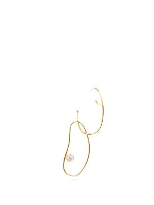 Matchesfashion.com Ana Khouri - Grace Diamond And 18kt Gold Earring - Womens - Diamond