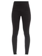 Matchesfashion.com Valentino - Zipped-cuff Wool-blend Leggings - Womens - Black