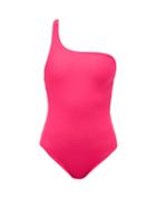 Matchesfashion.com Jade Swim - Evolve One-shoulder Swimsuit - Womens - Pink