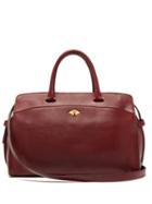 Matchesfashion.com Mtier London - Private Eye Grained Leather Shoulder Bag - Womens - Burgundy