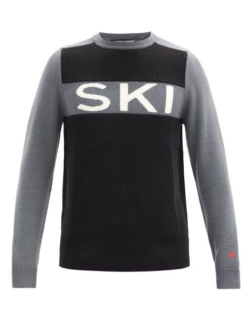 Matchesfashion.com Perfect Moment - Ski-intarsia Merino-wool Sweater - Mens - Black