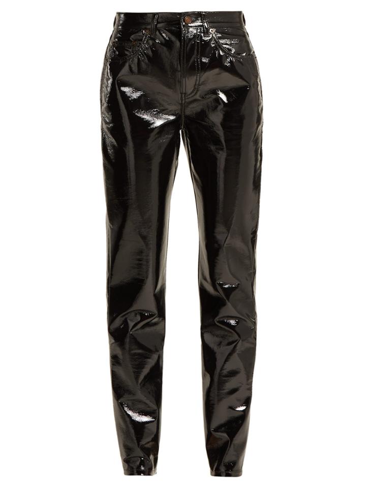 Saint Laurent High-rise Pvc Trousers
