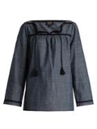 A.p.c. Sol Cotton-chambray Top
