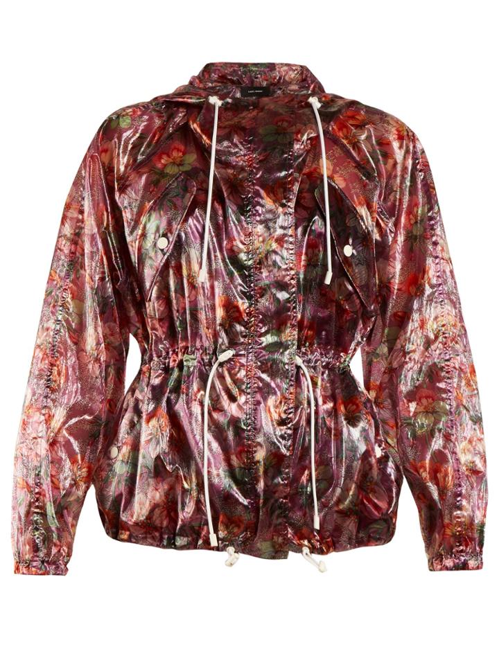 Isabel Marant Olaz Floral-print Hooded Jacket