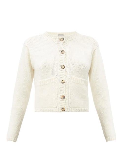 Matchesfashion.com Margaret Howell - Patch Pocket Merino Wool Cardigan - Womens - Ivory