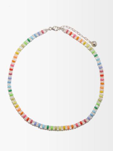 Fry Powers - Rainbow Moonstone & Sterling-silver Necklace - Womens - Rainbow