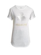 Matchesfashion.com Isabel Marant Toile - Koldi Foil Print Slub Linen T Shirt - Womens - White