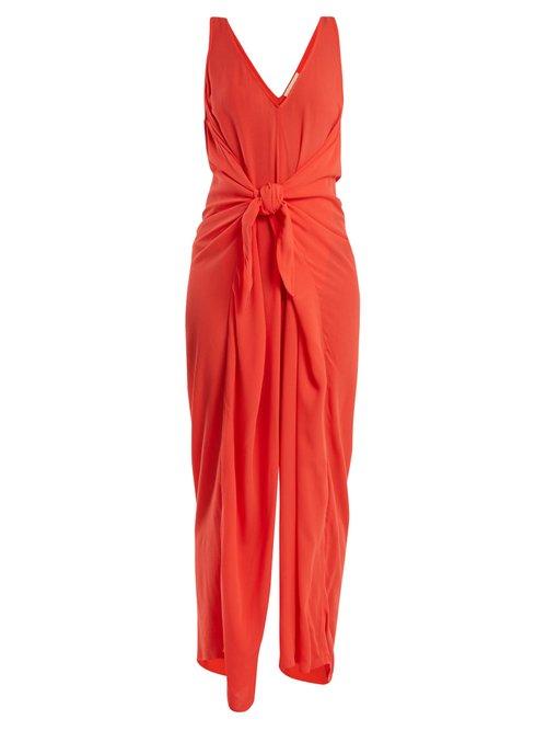 Matchesfashion.com Mara Hoffman - Muriel Tie Waist Jumpsuit - Womens - Red