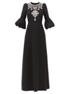 Matchesfashion.com Andrew Gn - Crystal-embellished Crepe Gown - Womens - Black