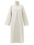 Matchesfashion.com Joseph - Viviane Slit-front Wool Sweater Dress - Womens - Light Grey