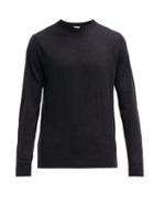 Matchesfashion.com Paul Smith - Crew Neck Merino Wool Sweater - Mens - Dark Grey