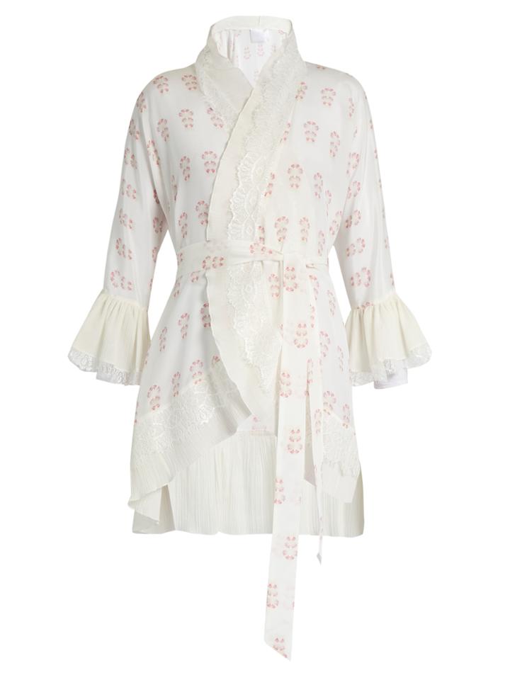 Athena Procopiou Summer Morning Short Silk Kimono