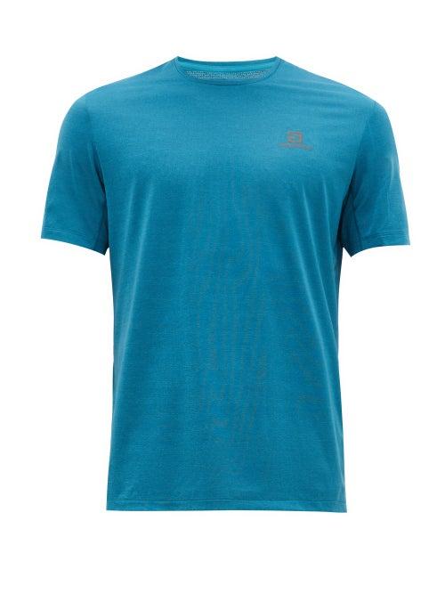 Matchesfashion.com Salomon - Xa Reflective Logo Jersey T Shirt - Mens - Blue
