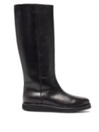 Matchesfashion.com Legres - Knee-high Leather Boots - Womens - Black