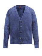 Barena Venezia - Paluelo V-neck Tie-dye Wool Cardigan - Mens - Navy