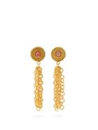 Matchesfashion.com Sylvia Toledano - Rhodochrosite Chain Drop Clip Earrings - Womens - Pink Gold