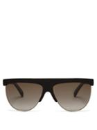 Matchesfashion.com Givenchy - Flat Top Acetate Sunglasses - Womens - Black
