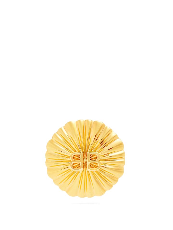 Balenciaga Round Licence Single Earring