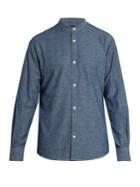 Ermenegildo Zegna Collarless Cotton-chambray Shirt