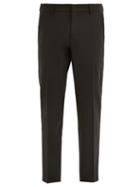 Matchesfashion.com Valentino - Side-stripe Crepe Straight-leg Trousers - Mens - Black