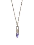 Matchesfashion.com Parts Of Four - Talisman Tanzanite & Sterling Silver Necklace - Mens - Silver Multi