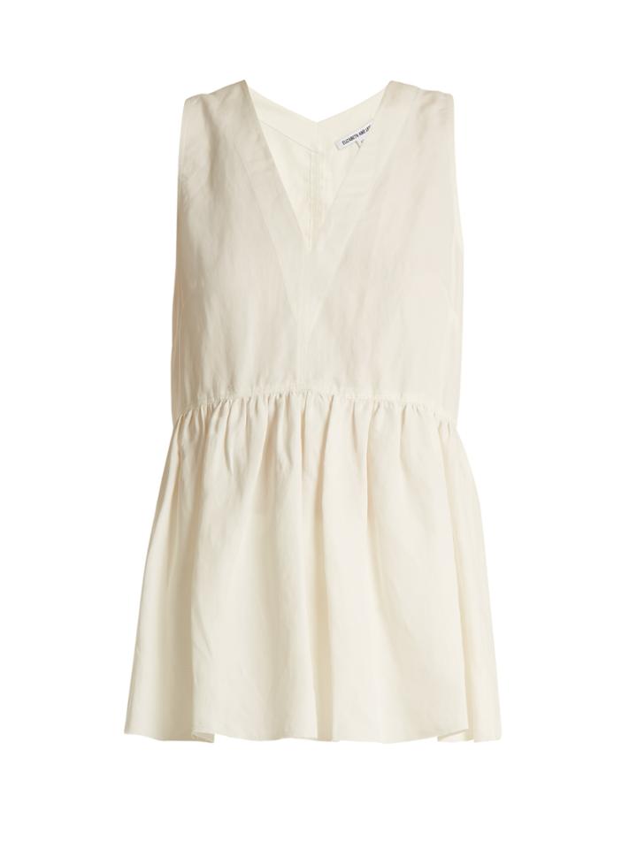 Elizabeth And James Gabby V-neck Silk-blend Top