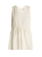 Elizabeth And James Gabby V-neck Silk-blend Top