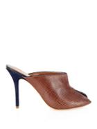 Malone Souliers Dawn Snakeskin And Suede Mules