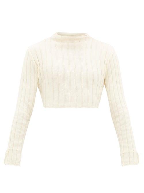 Matchesfashion.com Ludovic De Saint Sernin - X Sunspel Ribbed Cotton Sweater - Mens - White