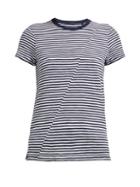 Matchesfashion.com Atm - Striped Slubbed Cotton T Shirt - Womens - White Multi