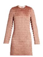 Matchesfashion.com Raey - Long Sleeved Fringed Dress - Womens - Nude