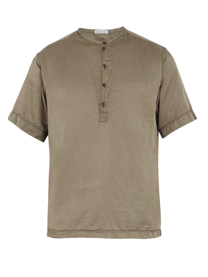 Tomas Maier Cotton And Silk-blend T-shirt