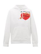 Matchesfashion.com Helmut Lang - Valentine Print Cotton Hooded Sweatshirt - Mens - White