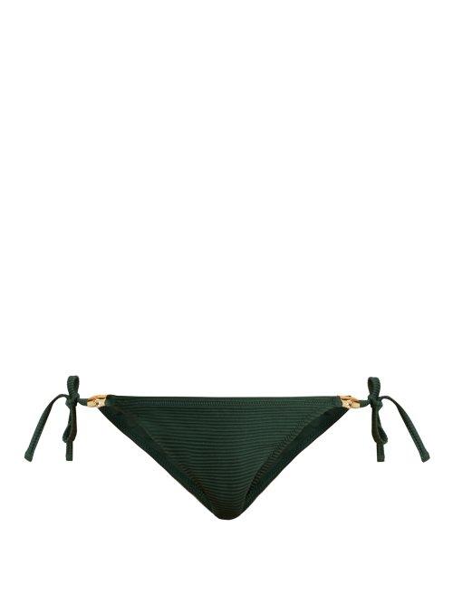 Matchesfashion.com Heidi Klein - Polynesia Tie Side Bikini Briefs - Womens - Dark Green