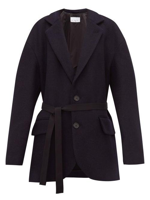 Matchesfashion.com Raey - Oversized Single Breasted Wool Blazer - Womens - Navy