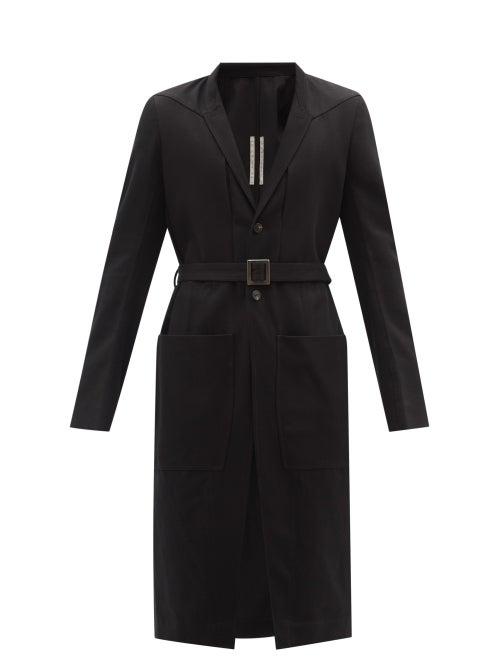 Rick Owens - Lido Cotton-drill Overcoat - Mens - Black