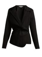 Matchesfashion.com Jacquemus - Veste Baija Double Breasted Drape Wool Jacket - Womens - Black