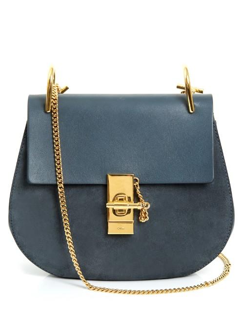 Chloé Drew Small Suede And Leather Cross-body Bag